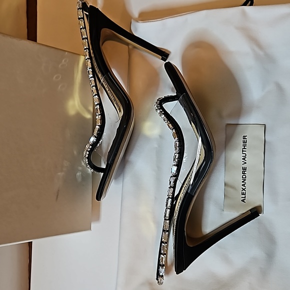 Brand New Authentic Alexander Vauthier crystal embellished stiletto shoes Size 6 - Picture 3 of 8